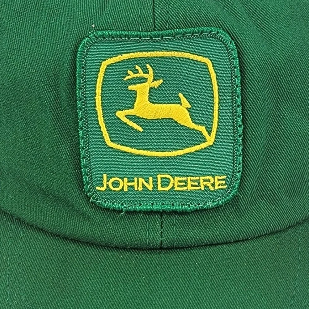 John Deere Hat Vintage K-Products Snapback Patch Cap Farm Tractor Green USA Made